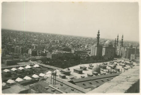 Cairo from the Citadel.   Mosque of Sultan Hussein and El Riftaie.
