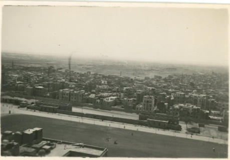 Cairo from the Citadel.  Pyramids in distance.